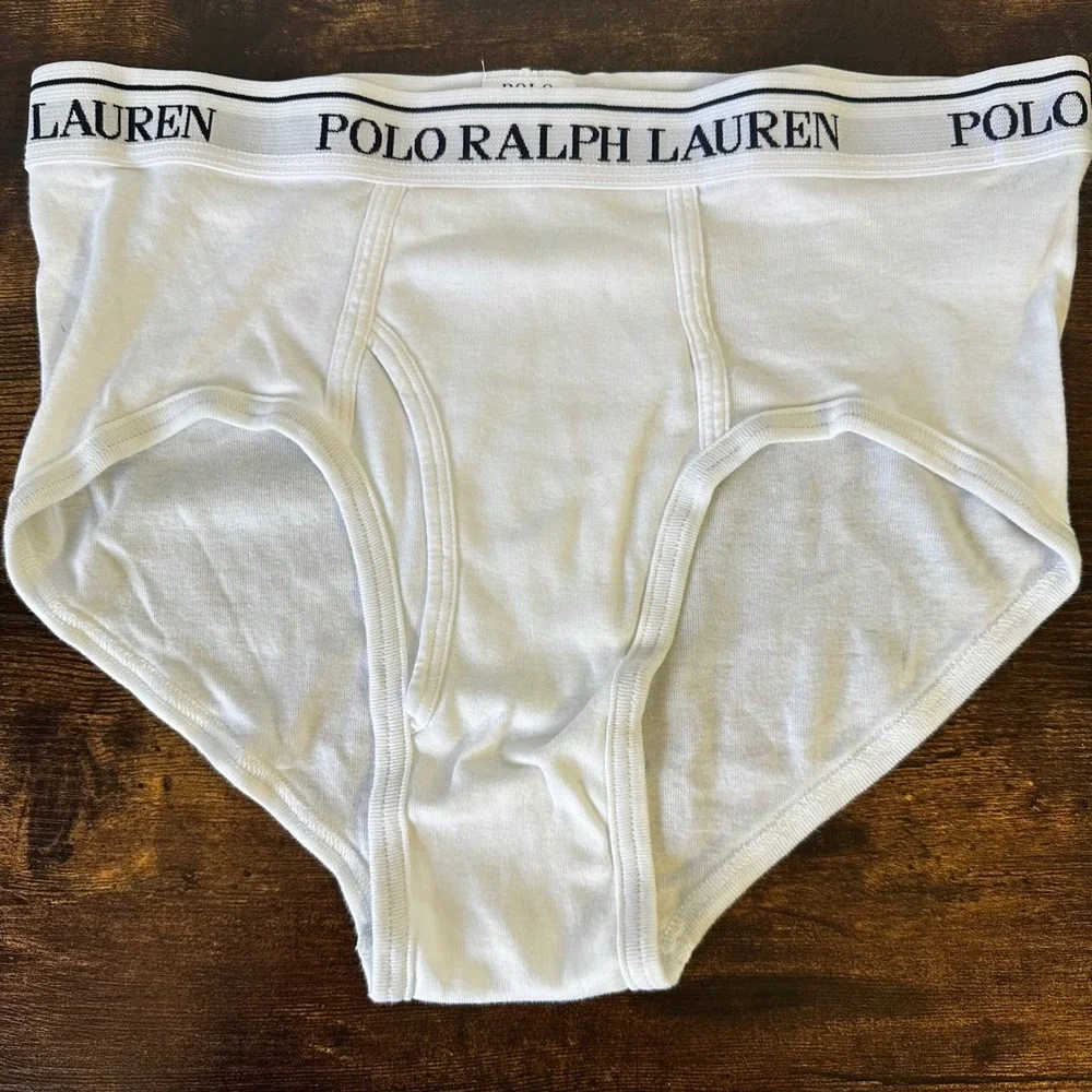 Lot of 3 NWOT Ralph Lauren Mens Classic Fit Cotton Briefs White Size Large L - Picture 5 of 9